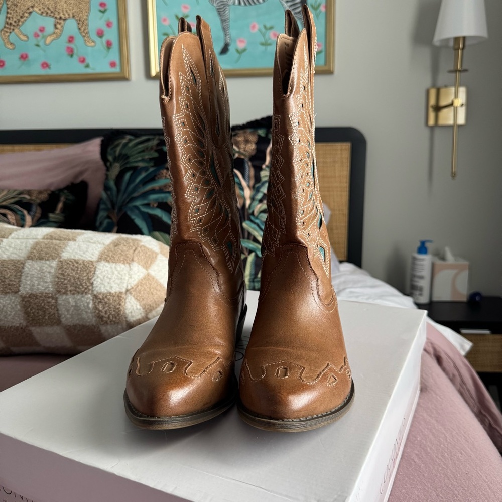 Coconuts by Matisse Brown Leather Western Boots
